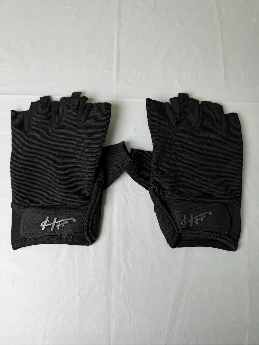 Half-Finger Black Workout Motorcycle Gloves with Wrist Support LG